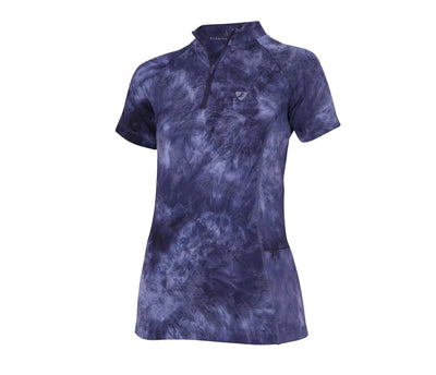 Aubrion Revive Short Sleeve Base Layer - Navy Tie Dye 10011