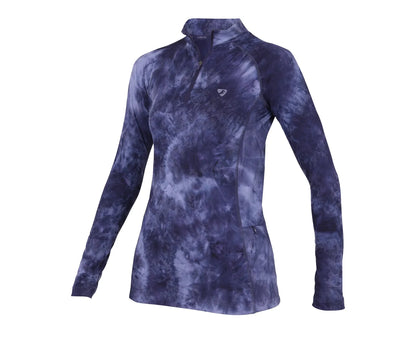 Aubrion Revive Long Sleeve Base Layer - Navy Tie Dye 10012