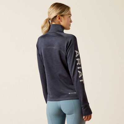 Ariat Women's Tek Team 1/2 Zip Sweatshirt - Ombre Blue Heather