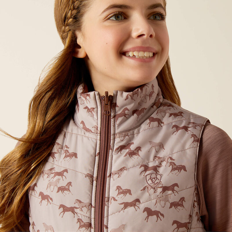 Ariat Kid's Insulated Reversable Vest - Scattered Horses