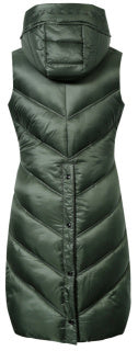 Covalliero Quilted Long Waistcoat - Opal Green