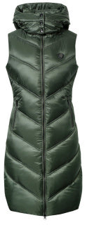 Covalliero Quilted Long Waistcoat - Opal Green