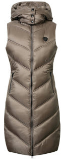 Covalliero Quilted Long Waistcoat - Taupe