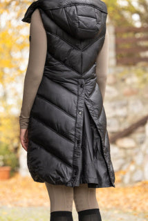 Covalliero Quilted Long Waistcoat - Black