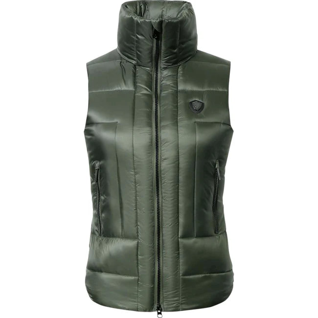 Covalliero Quilted Waistcoat Vest - Opal Green