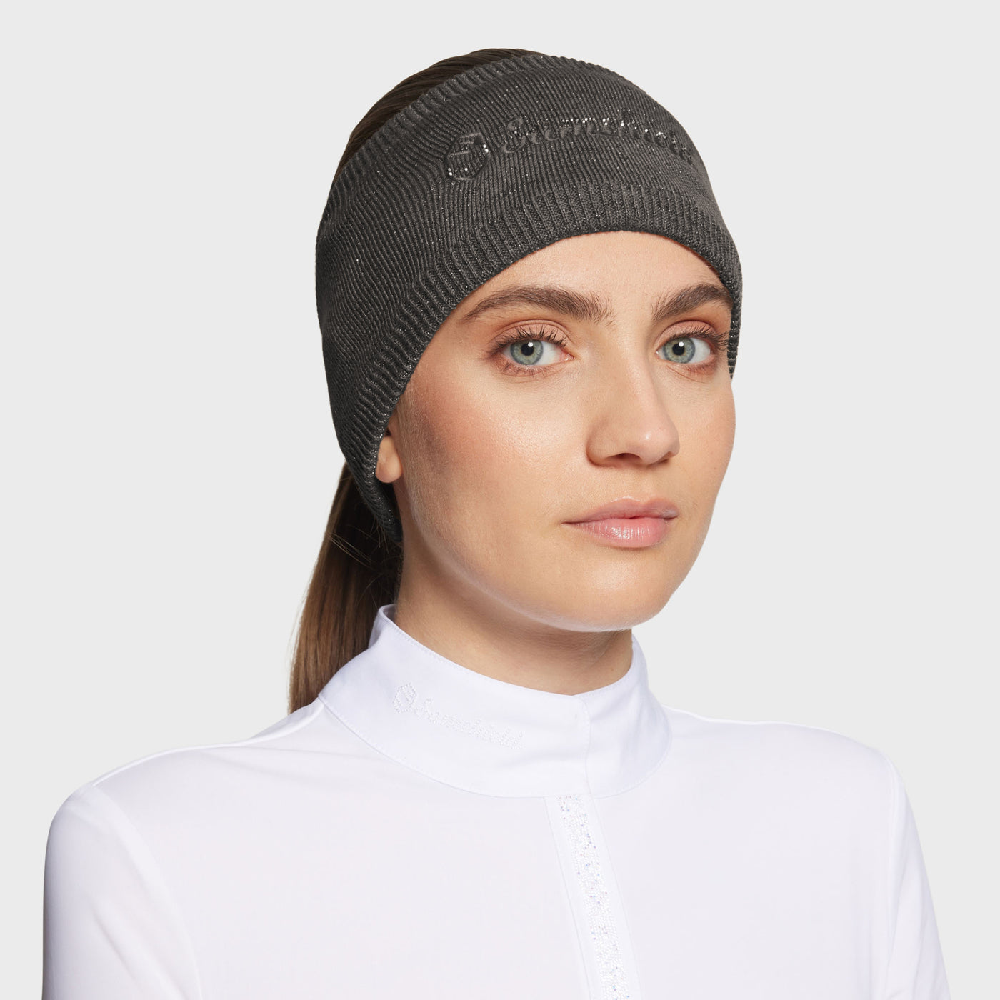 Samshield Amalie Headband Crystal Asphalt Silver Lurrex