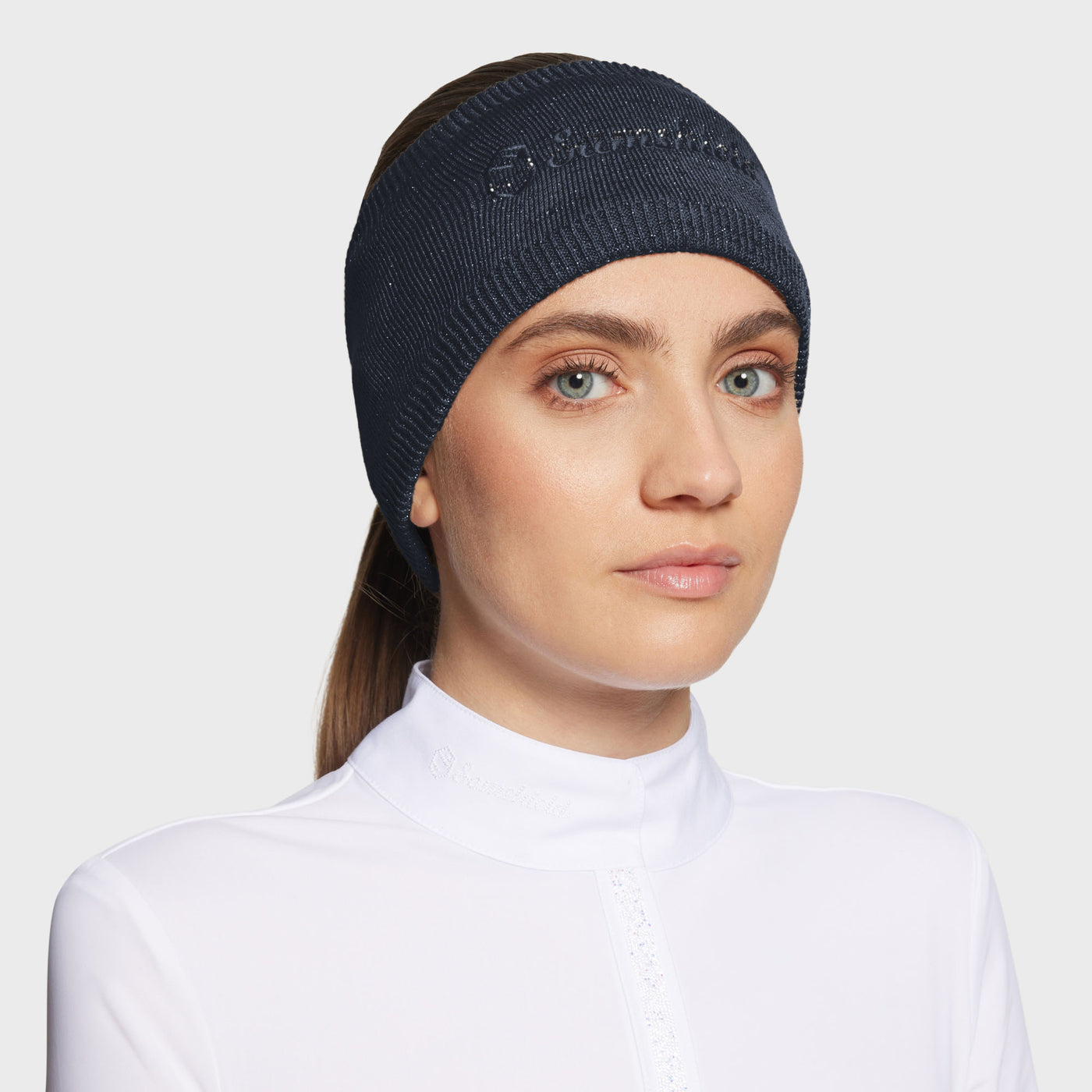 Samshield Amalie Headband Crystal navy Silver