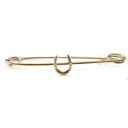 Equetech Traditional Horseshoe Stock Pin - Gold