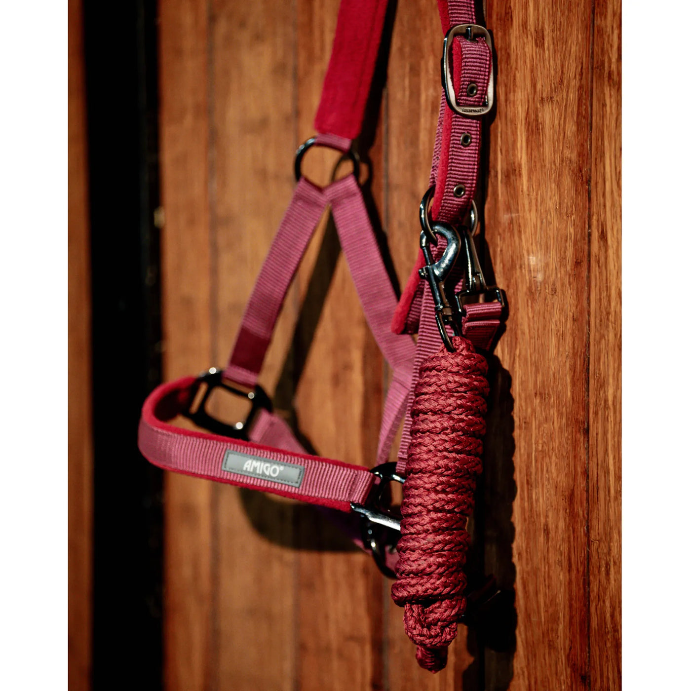 Horseware Amigo Headcollar & Leadrope Set - Mulberry